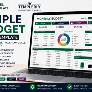 Simple Budget Excel Template